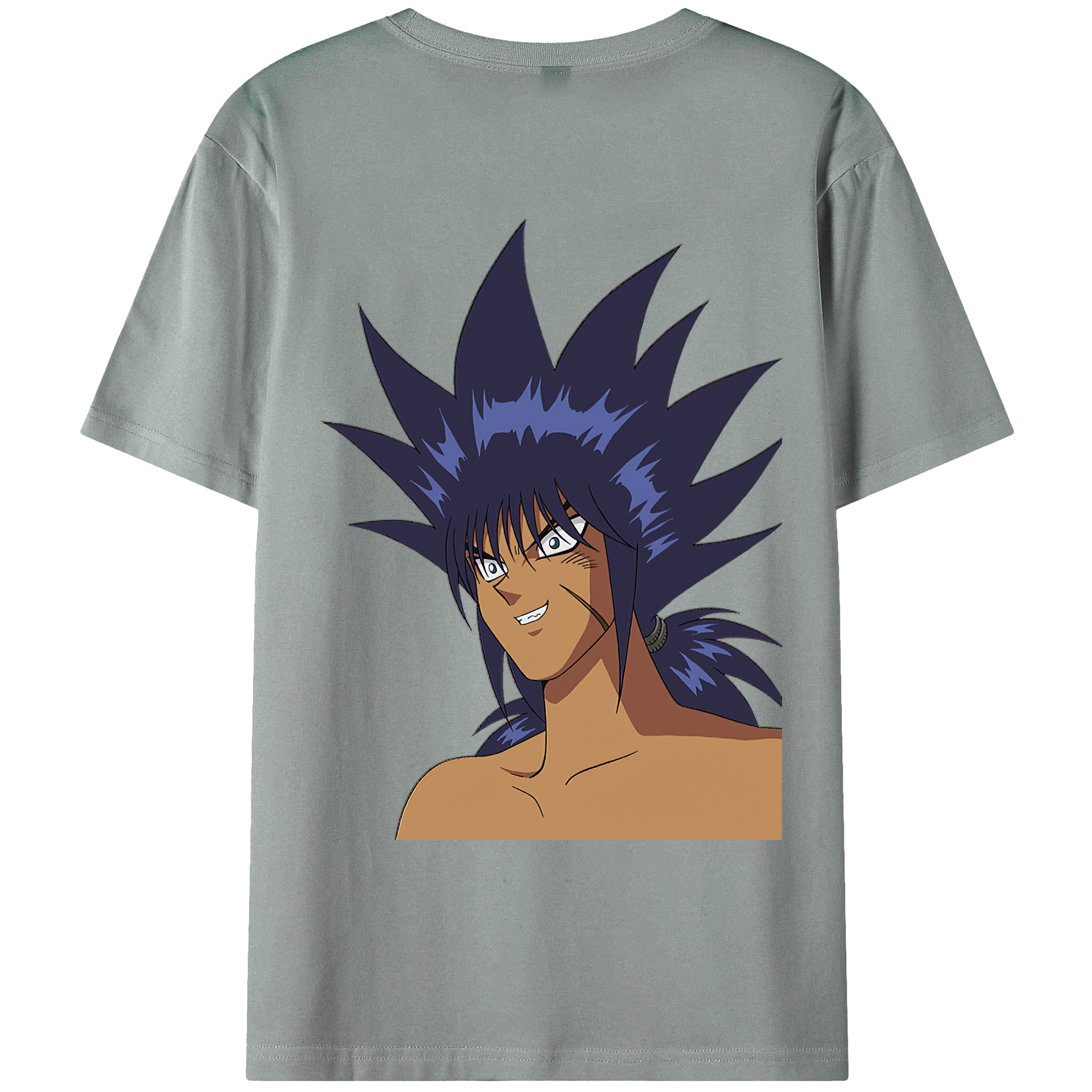 （画像用） 遊☆戯☆王 Yu-Gi-Oh! 綿100％ メンズ半袖Tシャツ（バックプリント） 通気性